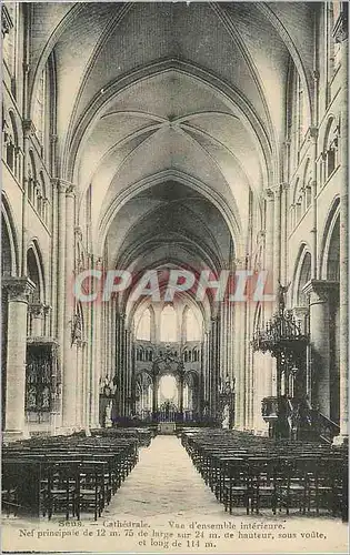 Cartes postales Sens Cathedrale Vue d'Ensemble Interieure