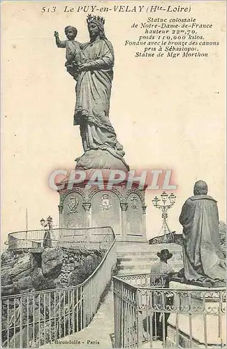 Cartes postales Le Puy en Velay (Hte Loire) Statue Colossale de Notre Dame de France Haut 22m70
