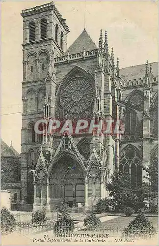 Ansichtskarte AK Chalons sur Marne Portail Septentrional de la Cathedrale