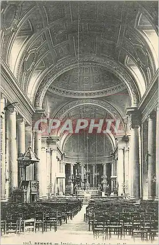 Cartes postales Rennes Interieur de la Cathedrale