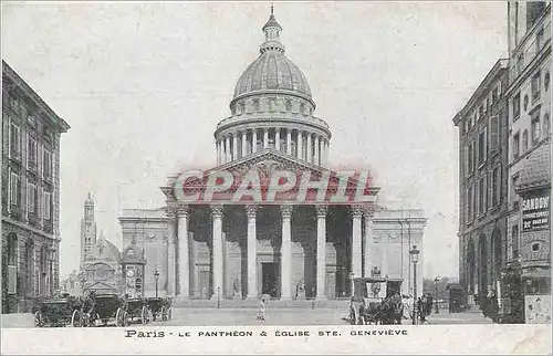 Ansichtskarte AK Paris Le Pantheon et Eglise Ste Genevieve