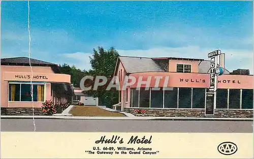 Moderne Karte Arizona Hull's Motel The Gateway to the Grand Canyon