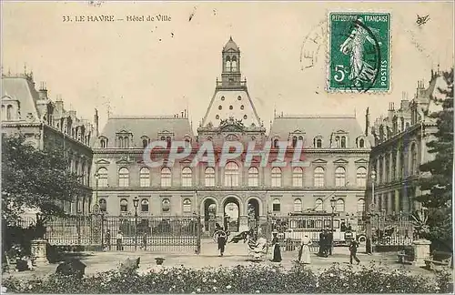 Cartes postales Le Havre Hotel de Ville Tramway