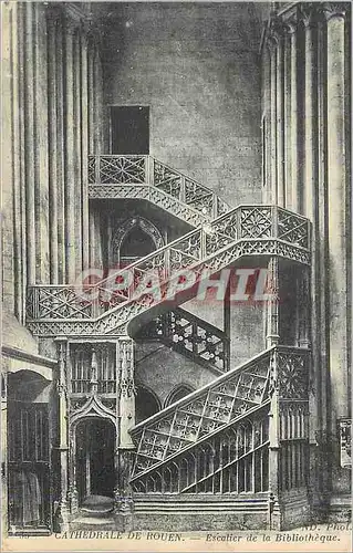 Cartes postales Cathedrale de Rouen Escalier de la Bibliotheque