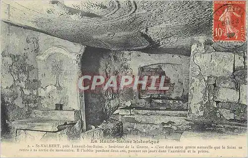 Cartes postales La Haute Saone Historique St Valbert Interieur de la grotte