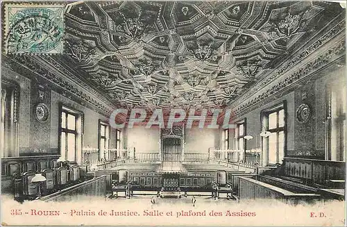 Ansichtskarte AK Rouen Palais de Justice Salle et Plafond des Assises