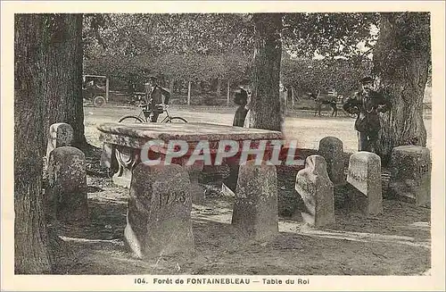 Ansichtskarte AK Foret de Fontainebleau Table du Roi Velo Cycle