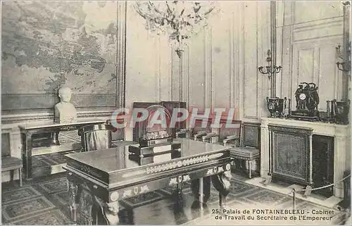 Cartes postales Palais de Fontainebleau Cabinet de Travail du Secretaire de l'Empereur Napoleon 1er
