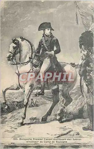 Ansichtskarte AK Bonaparte Premier Consul Distribuant des Sabres d'Honneur au Camp de Boulogne Napoleon 1er