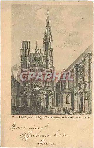 Ansichtskarte AK Laon (XVIIIe Siecle) Vue Interieur de la Cathedrale