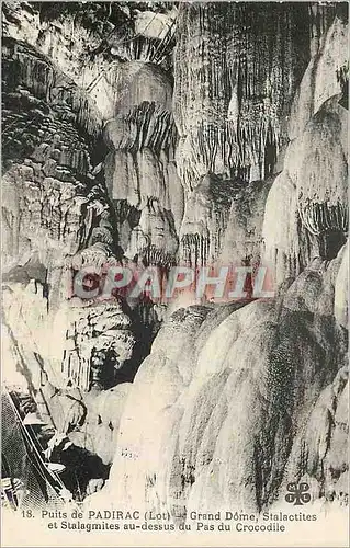 Ansichtskarte AK Puits de Padirac (Lot) Grand Dome Stalactites et Stalagmites au dessus du pas du Crocodile