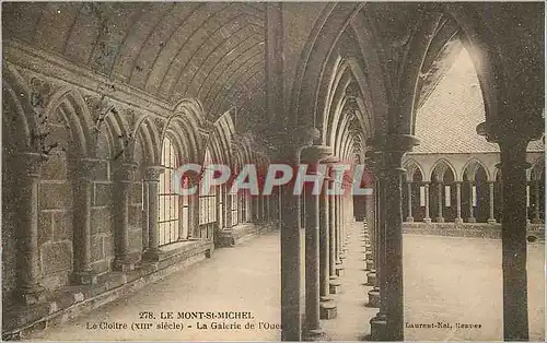 Cartes postales Le Mont St Michel Le Cloitre (XIIIe Siecle) La Galerie de l'Ouest