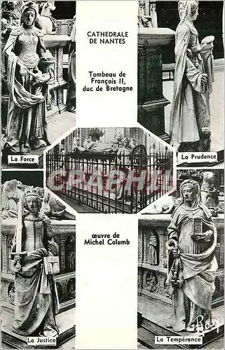 Cartes postales moderne Nantes Cathedrale Tombeau de Francois II duc de Bretagne Michel Colomb