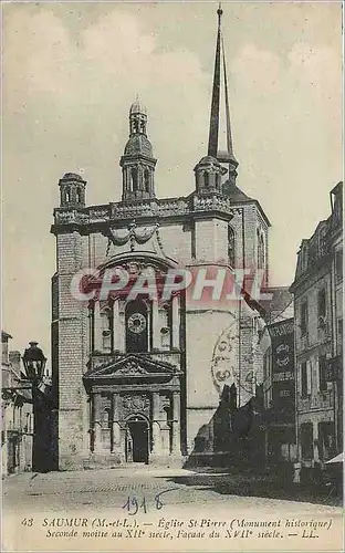 Ansichtskarte AK Saumur (M et L) Eglise St Pierre (Monument Historique)