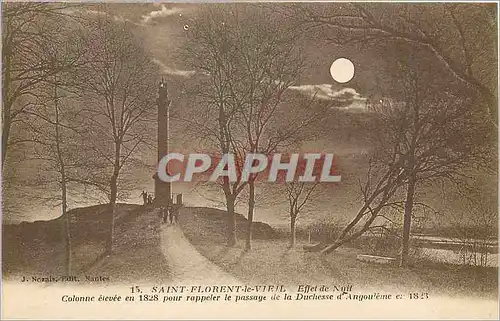 Ansichtskarte AK Saint Florent le Vieil Effet de Nuit Colonne Elevee en 1828