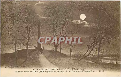 Cartes postales Saint Florent le Vieil Effet de Nuit Colonne Elevee en 1828