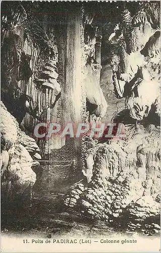 Cartes postales Puits de Padirac (Lot) Colonne Geante