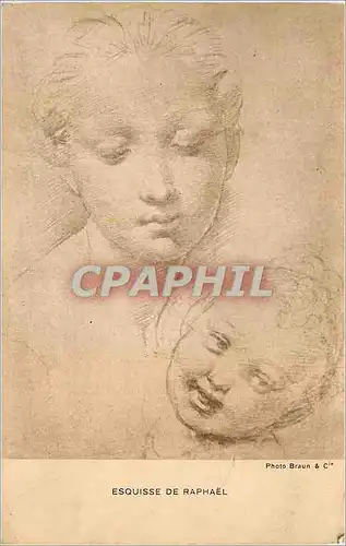 Cartes postales Esquisse de Raphael