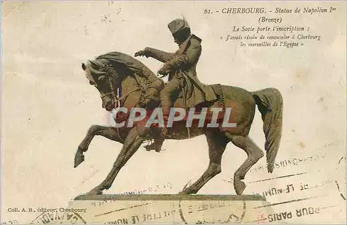 Ansichtskarte AK Cherbourg Statue de Napoleon 1er (Bronze) Egypte