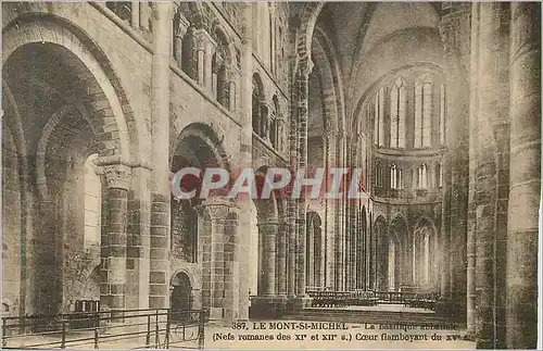 Cartes postales Le Mont Saint Michel La Basilique Abbatiale