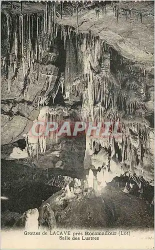 Ansichtskarte AK Grottes de Lacave pres Rocamadour (Lot) Salle des Lustres