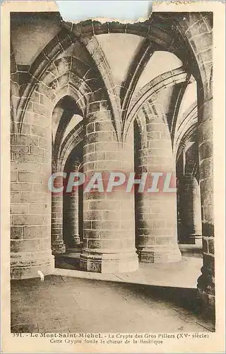 Cartes postales Le Mont Saint Michel La Crypte des Gros Piliers (XVe Siecle)