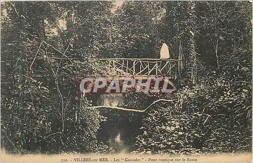 Cartes postales Villers sur Mer Les Cascades Pont Rustique sur le Ravin