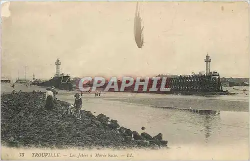 Cartes postales Trouville Les Jetees a Maree Basse