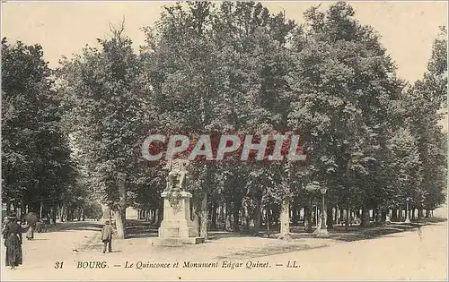 Ansichtskarte AK Bourg Le Quinconce et Monument Edgar Quinet