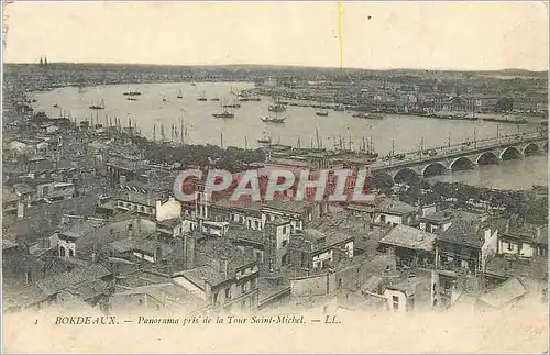 Cartes postales Bordeaux Panorama Pris de la Tour Saint Michel