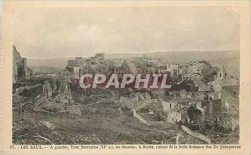 Cartes postales Les Baux a Gauche Tour Sarrazine (XIe s)