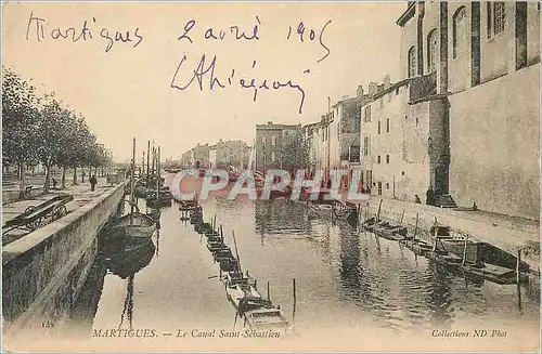 Ansichtskarte AK Martigues le Canal Saint Sebastien Bateaux