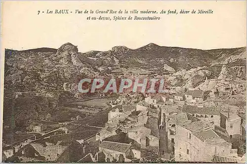 Cartes postales Les Baux Vue de la Grand'Rue de la Ville Moderne