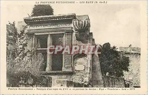 Cartes postales Les Baux (B du R) La Provence Pittoresque Fenetre Renaissance