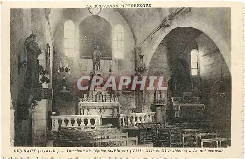 Ansichtskarte AK Les Baux (B du R) Interieur de l'Eglise Str Vincent