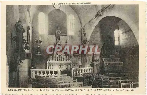 Cartes postales Les Baux (B du R) Interieur de l'Eglise Str Vincent