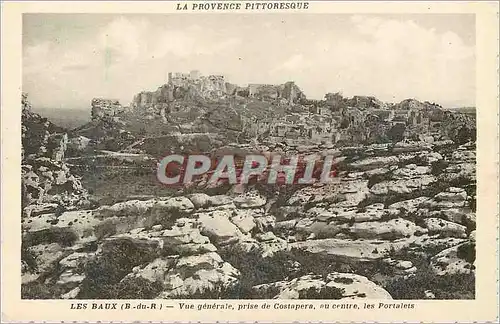 Cartes postales Les Baux (B du R) La Provence Pittoresque Vue Generale prise de Costapera au centre les Portalet