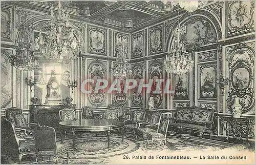 Cartes postales Palais de Fontainebleau la Salle du Conseil
