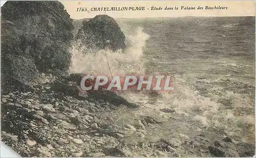 Ansichtskarte AK Chatelaillon Plage Etude dans la Falaise des Boucholeurs