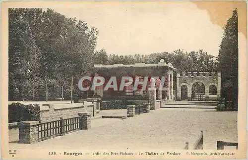 Cartes postales Bourges Jardin des Pres Fichaux Le Theatre de Verdure