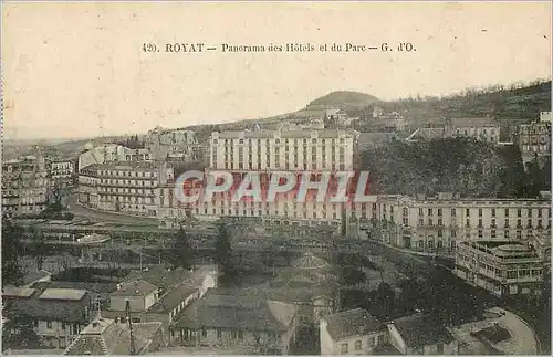 Cartes postales Royat Panorama des Hotels et du Parc