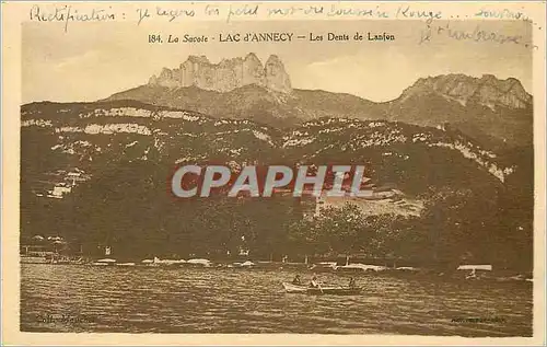 Cartes postales La Savoie Lac d'Annecy Les Dents de Lanfon