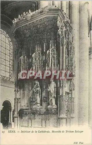 Cartes postales Sens Inferieur de la Cathedrale Mausolee de Tristan Salazar