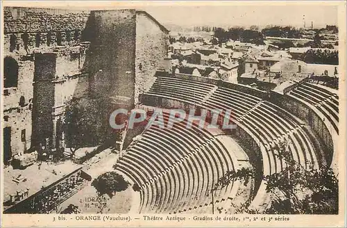 Cartes postales Orange (Vaucluse) Theatre Antique Gradins de droite