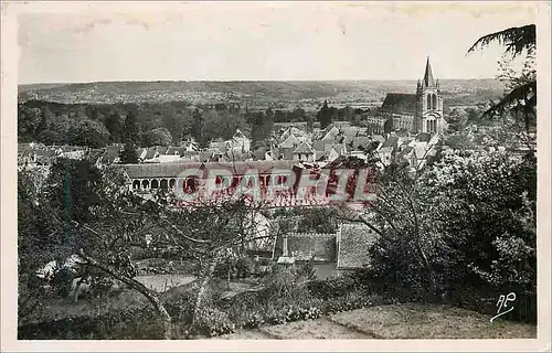 Moderne Karte Montfort L'Amaury (S et O) Vue generale Le cloitre L'Eglise