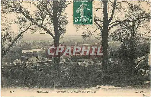 Cartes postales Meulan Vue prise de la Pierre aux Poissons