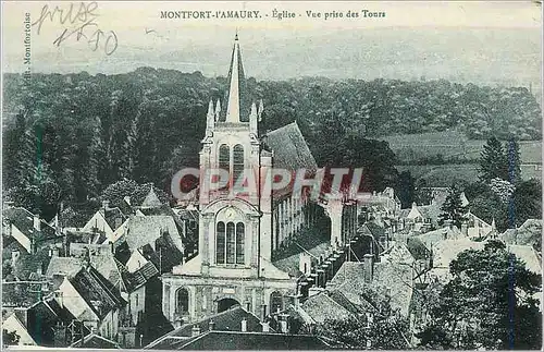 Cartes postales Montfort L'Amaury Eglise Vue prise des Tours