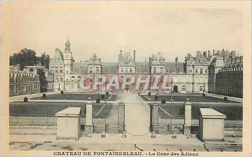 Cartes postales Chateau de Fontainebleau La Cour des Adieux