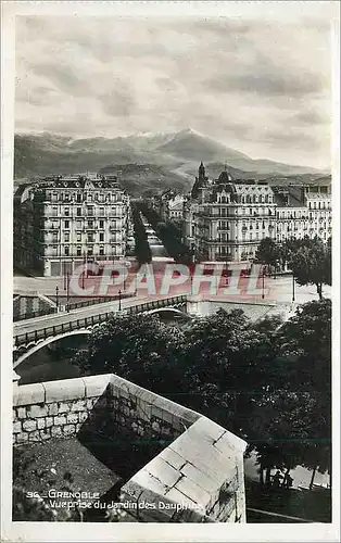 Moderne Karte Grenoble Vue prise du Jardin des Dauphins