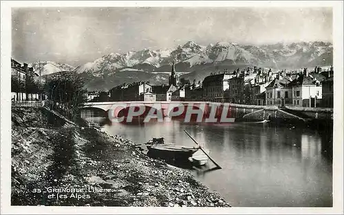 Cartes postales moderne Grenoble Lisere et les Alpes